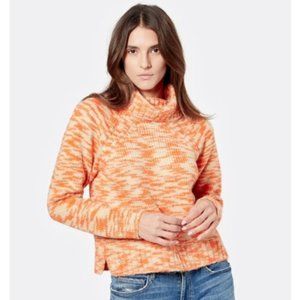 Joie Kaine Chunky-Knit Turtleneck alpaca wool blend Sweater in Tiger Lily NWT